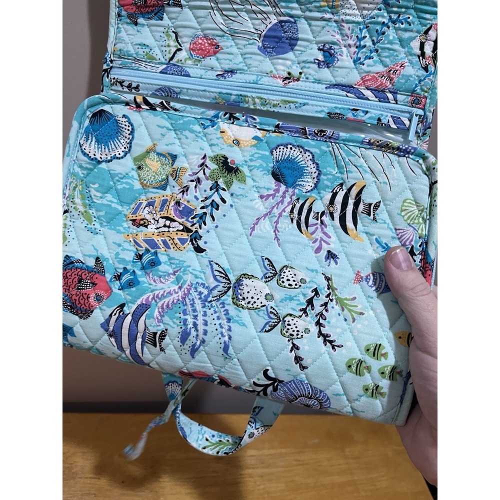 Vera Bradley Antilles Treasure Fish Sea Hanging Travel Toiletry Bag Cosmetic - Picture 6 of 9